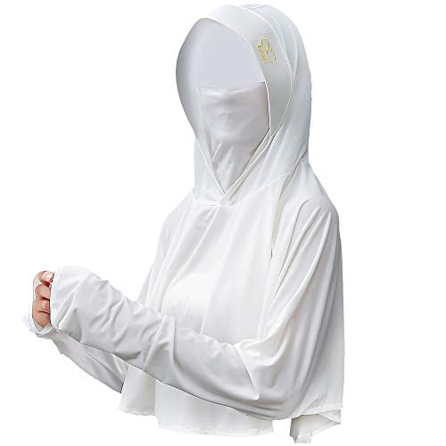 Cycling Sun Hoodie UV Protection Fishing Girl Running Gift for Women UPF 50+ Sun-Proof Clothing w/Ear Hoop Mask Cycling Sun Hoodie UV Protection Fishing Girl Running Gift for Women UPF 50+ Sun-Proof Clothing w/Ear Hoop Mask